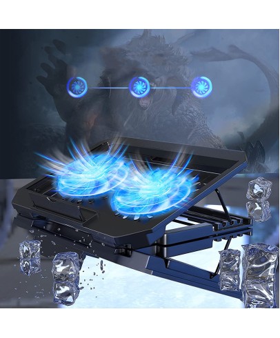Dual fan lifting laptop radiator