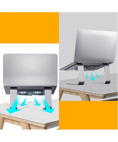 Aluminum Laptop Stand with Cooling Design