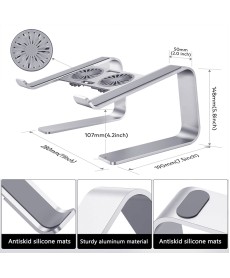 Aluminum Laptop Stand with Cooling Design